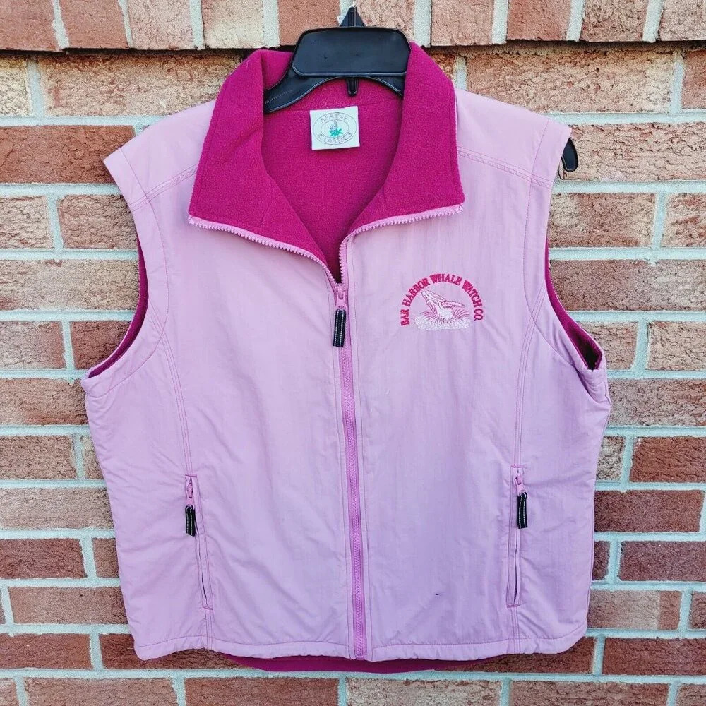 Vintage Fleece Lined Vest Women's Size Large Maine Classics